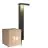 Fordelspakke 3x Nordlux Solar Piedestallampe Rica Firkant Rustfrit Stål Sort 4.5W 380lm - 830 Varm Hvid |Bevægelses- og Lyssensor