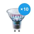 Fordelspakke 10x Philips MASTER LED Spot ExpertColor GU10 PAR16 5.5W 400lm 36D - 940 kold hvid | bedste farvegengivelse - dæmpbar - erstatter 50W